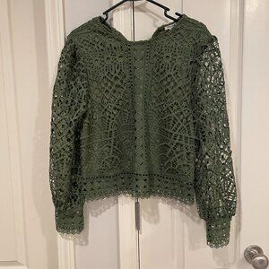 Ultra Pink Beautiful  Lace blouse  M